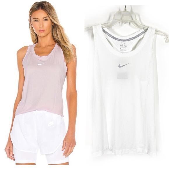 Nike Tops - Nike Infinite Tank - White / Silver Swoosh - Size Small - NWT